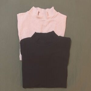 a new day Ribbed Mock Neck Sweatshirts in Black and Cream